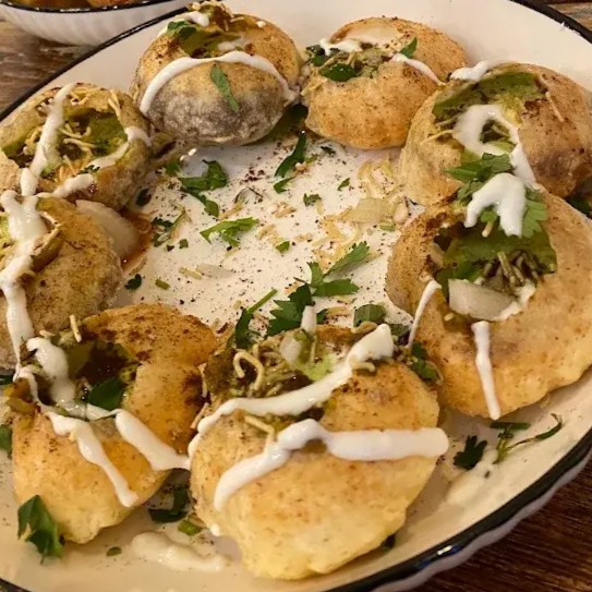 Chole chaat at The Samosa Club in Edmonton, AB